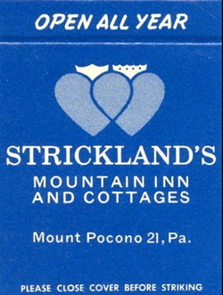 Stricklands Mountain Inn and Cottages - Matchbook (newer photo)